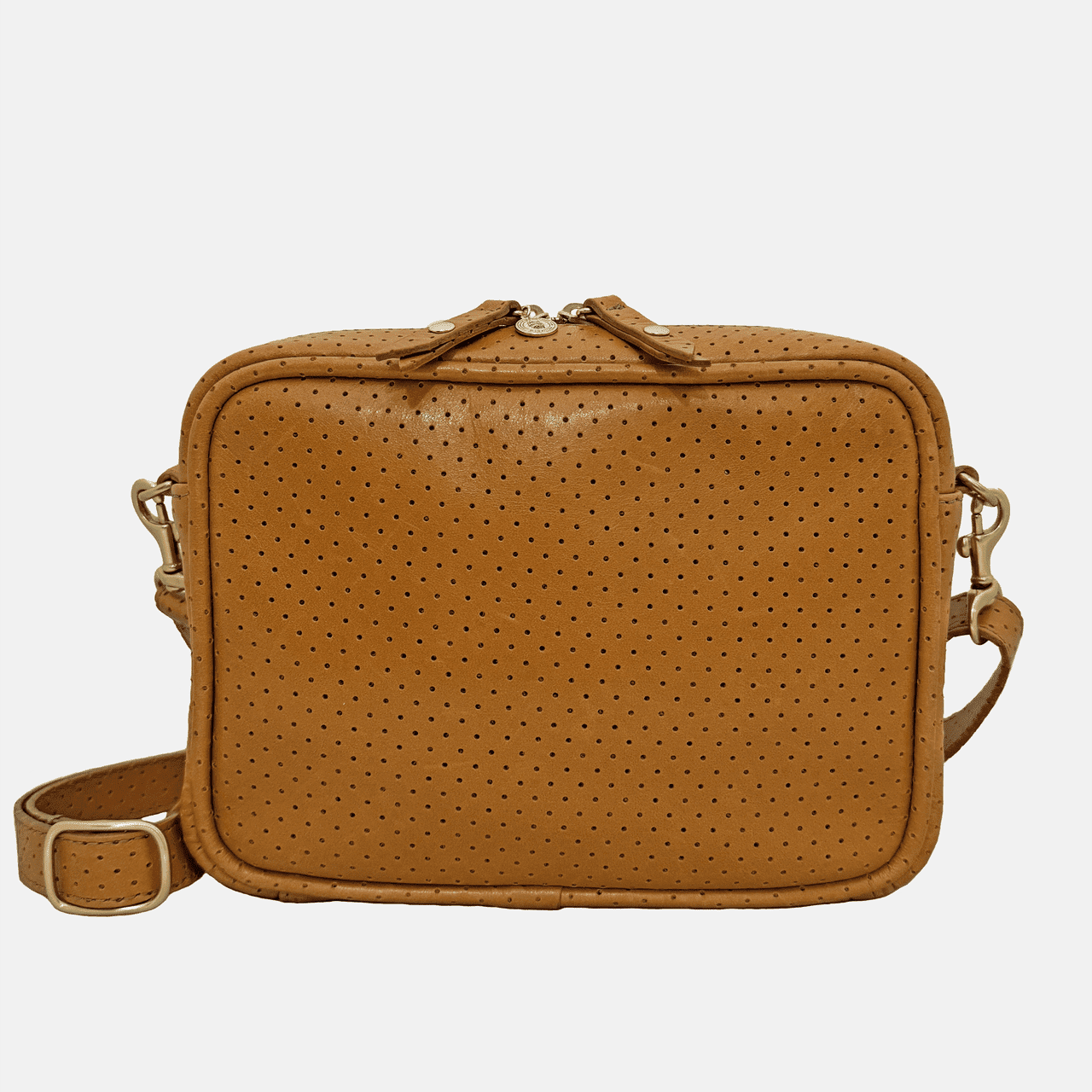 BER Bag | Perforated Ginger (Bright Blue Zipper)