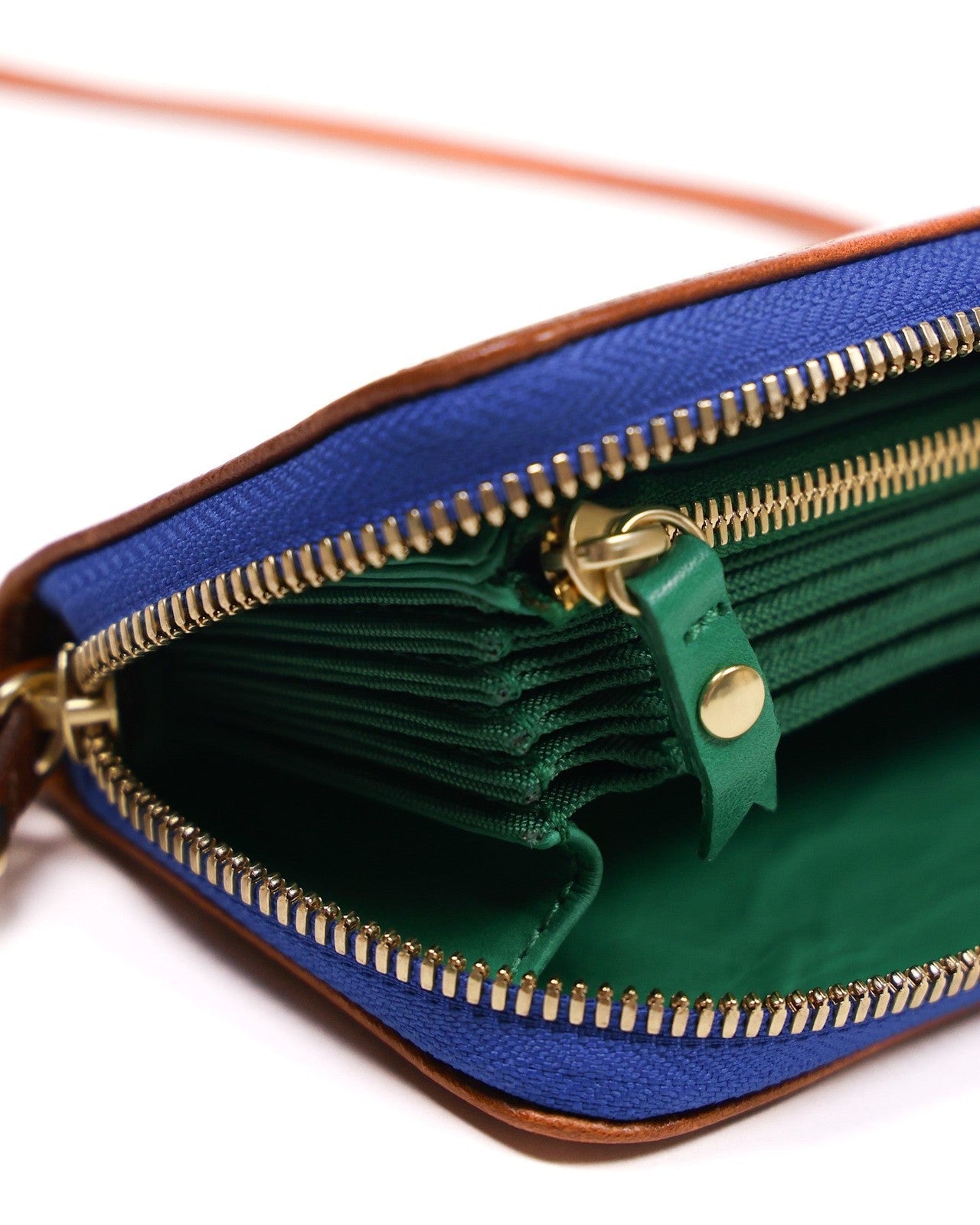 Micro Billet | Chestnut Bright Blue Zipper Blair Ritchey