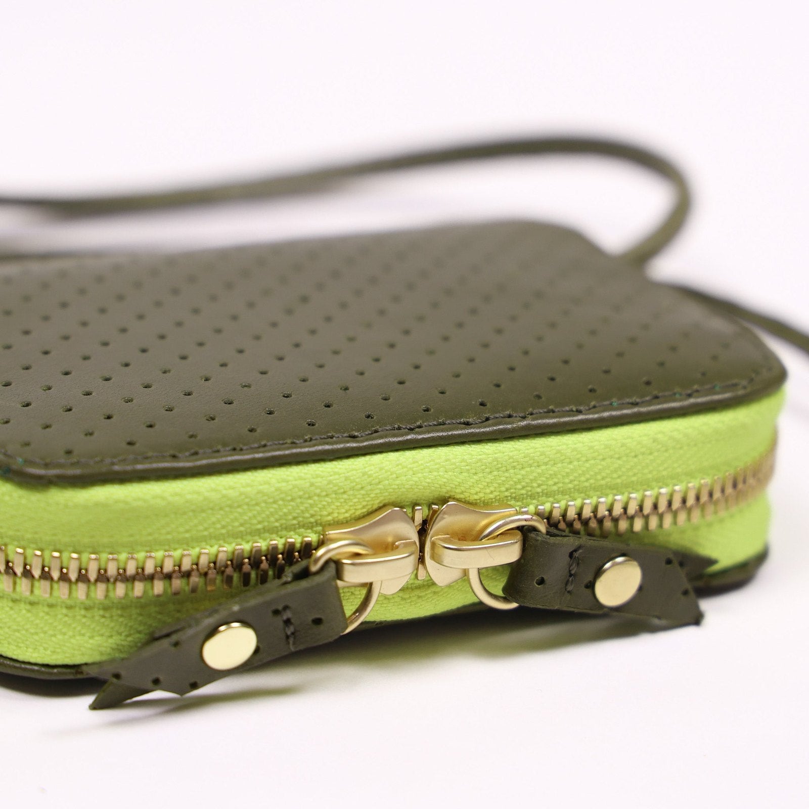 Micro Billet | Perforated Loden Chartreuse Zipper Blair Ritchey