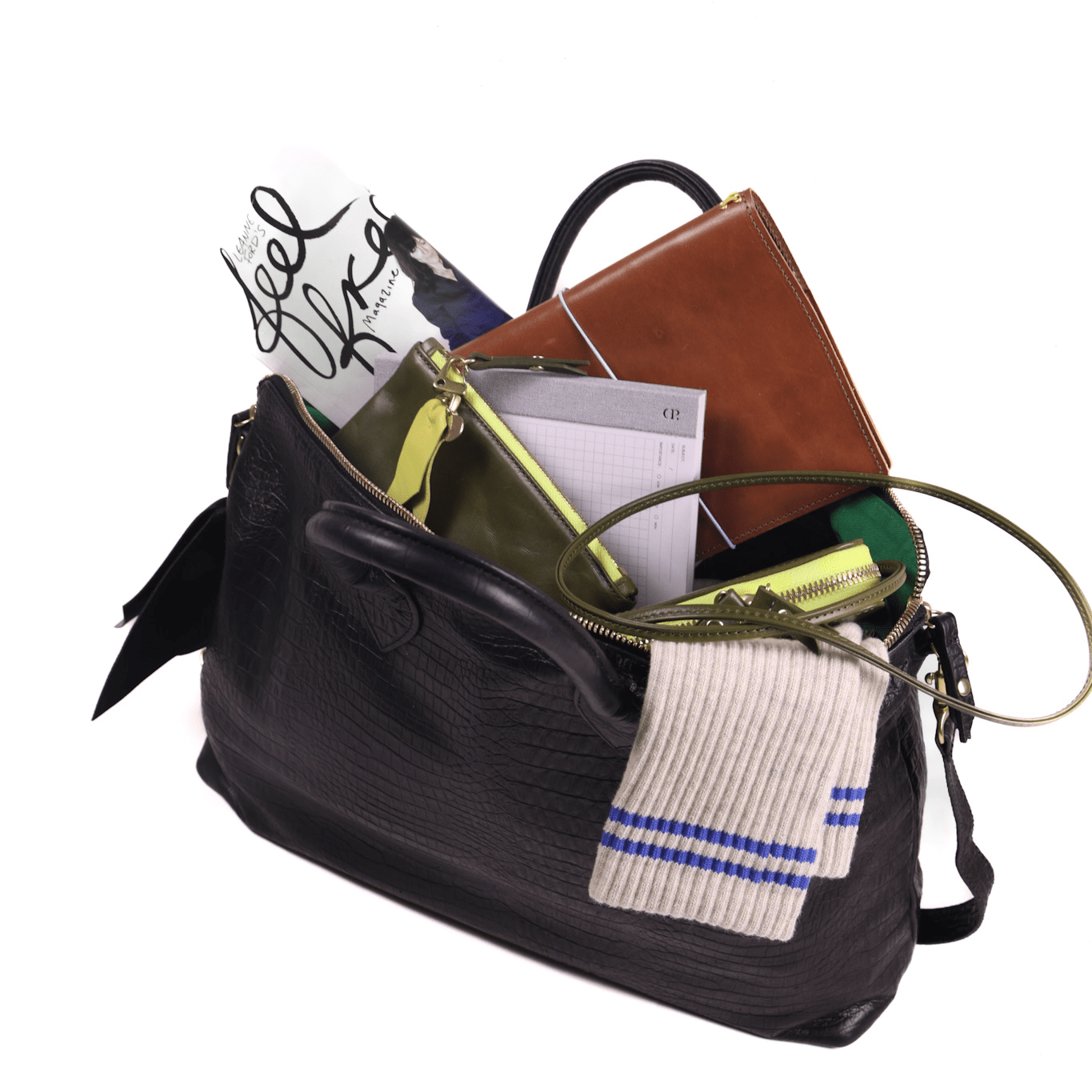 Mini Hugh Crossbody | Black Gator Blair Ritchey