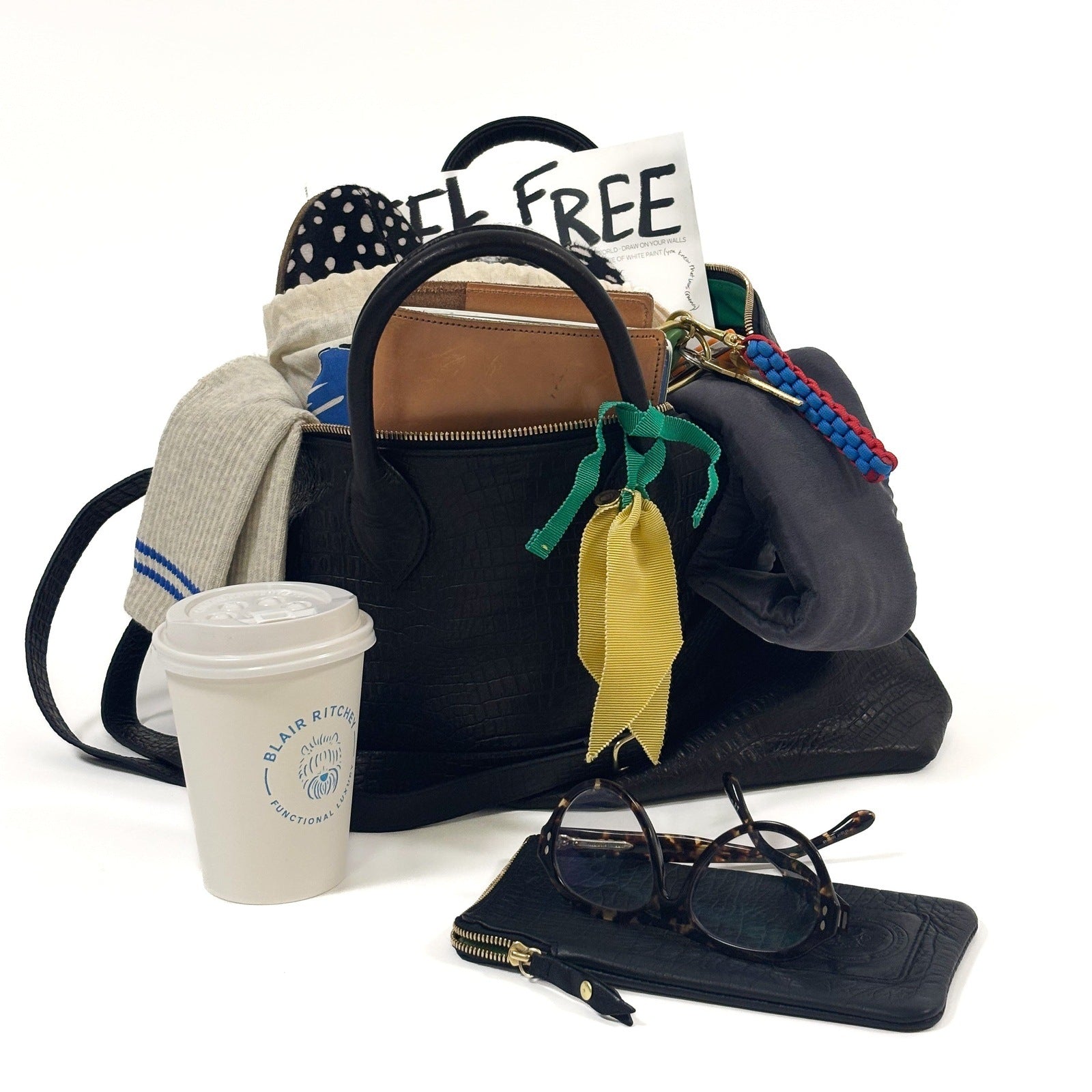 Mini Hugh Crossbody | Pebbled Black Blair Ritchey