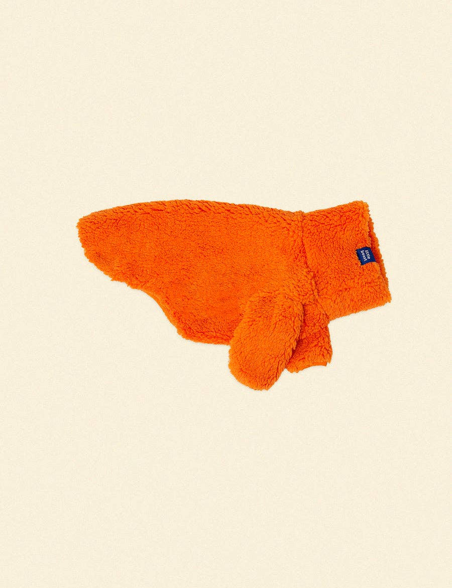 Orange Fleece Sweatshirt Little Beast