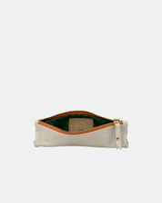 Pencil Case | White Orange Zipper Blair Ritchey