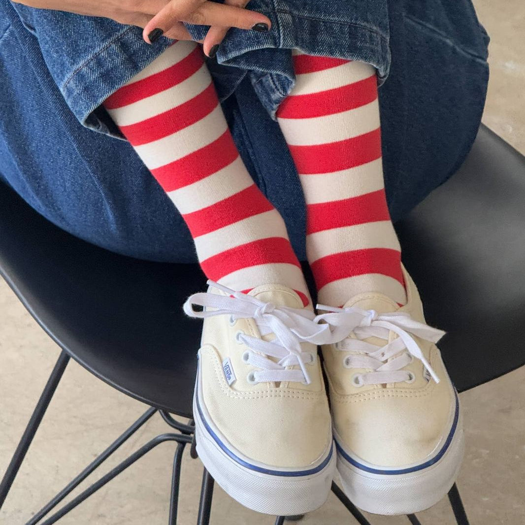 Sneaker Socks | Wide Stripe Le Bon Shoppe