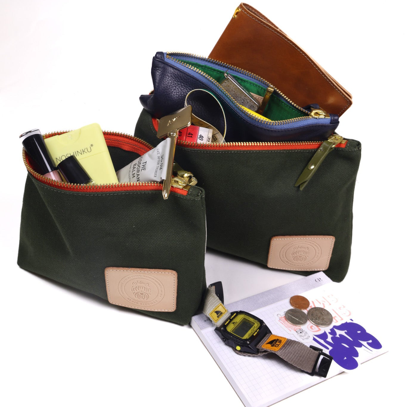 Travel Pouches | Olive Canvas Blair Ritchey