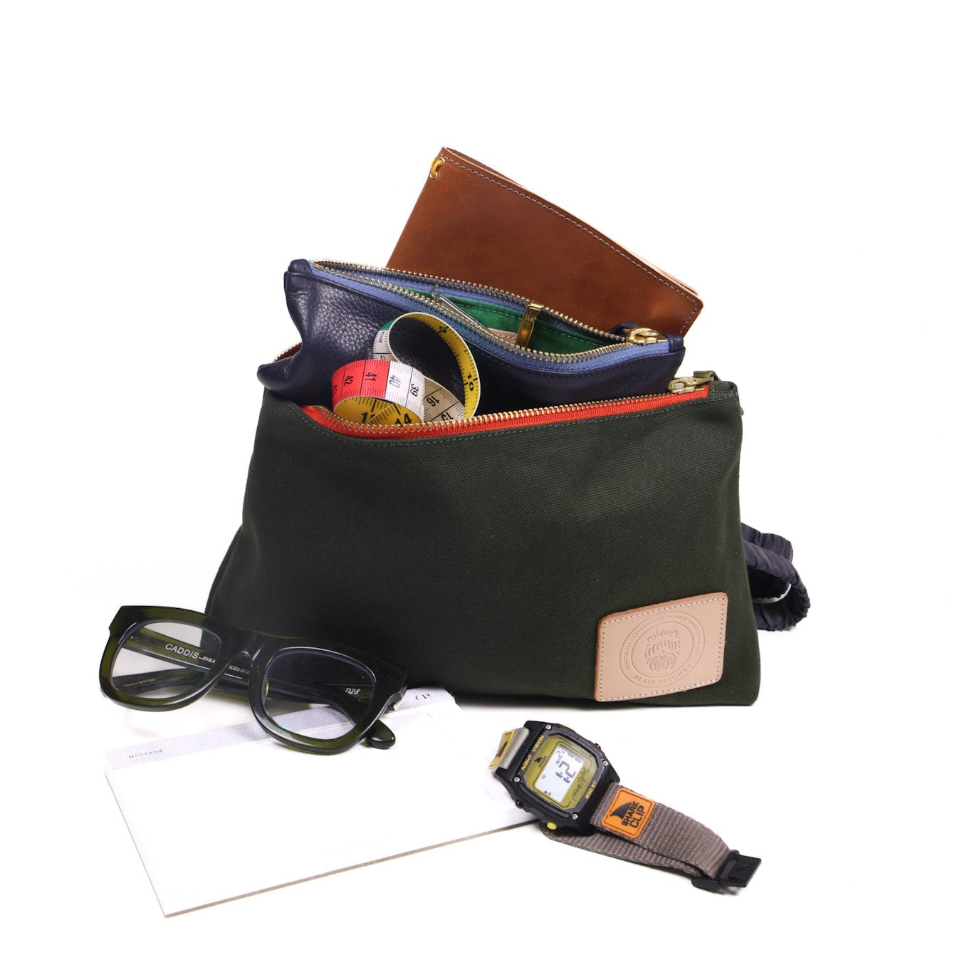Travel Pouches | Olive Canvas Blair Ritchey