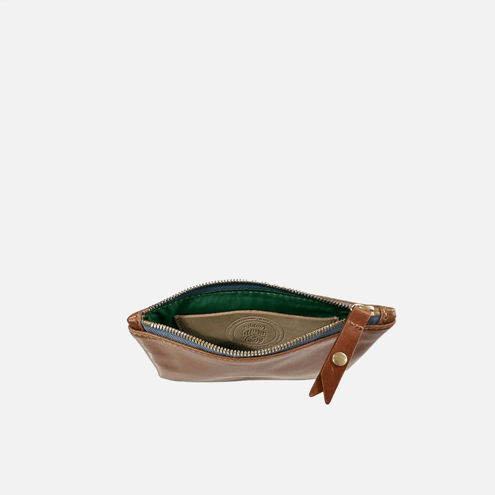 Zip Wallet | Chestnut Postal Blue Zipper Blair Ritchey