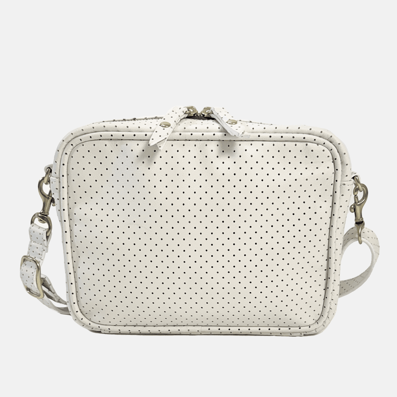 BER Bag | Perforated White Bright Blue Zipper Blair Ritchey