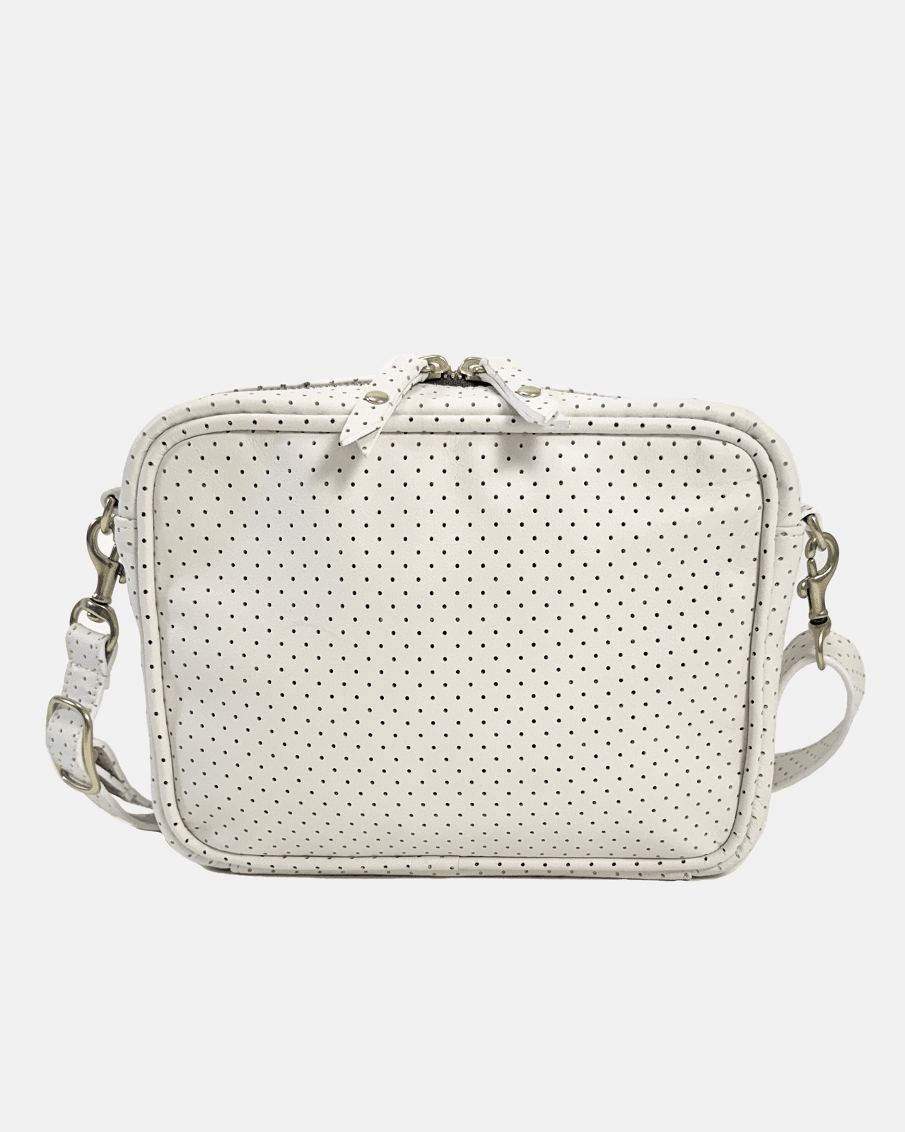 BER Bag | Perforated White Bright Blue Zipper Blair Ritchey