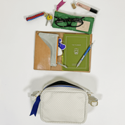 BER Bag | Perforated White Bright Blue Zipper Blair Ritchey