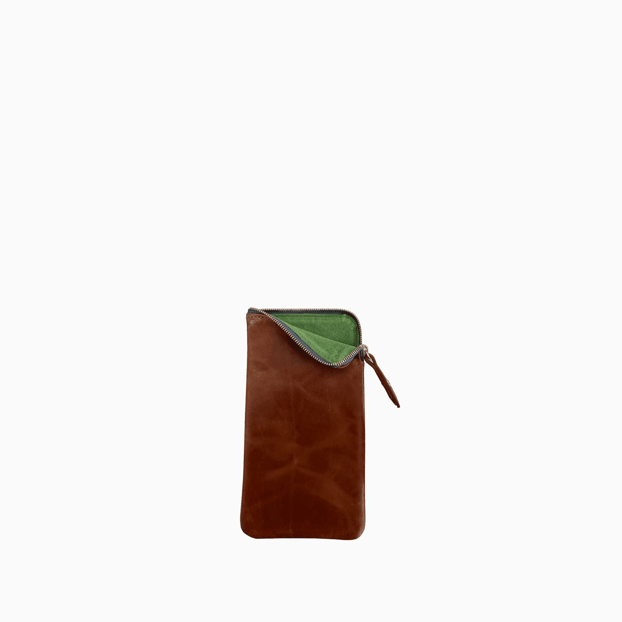 Eyeglass Case | Chestnut Postal Blue Zipper Blair Ritchey
