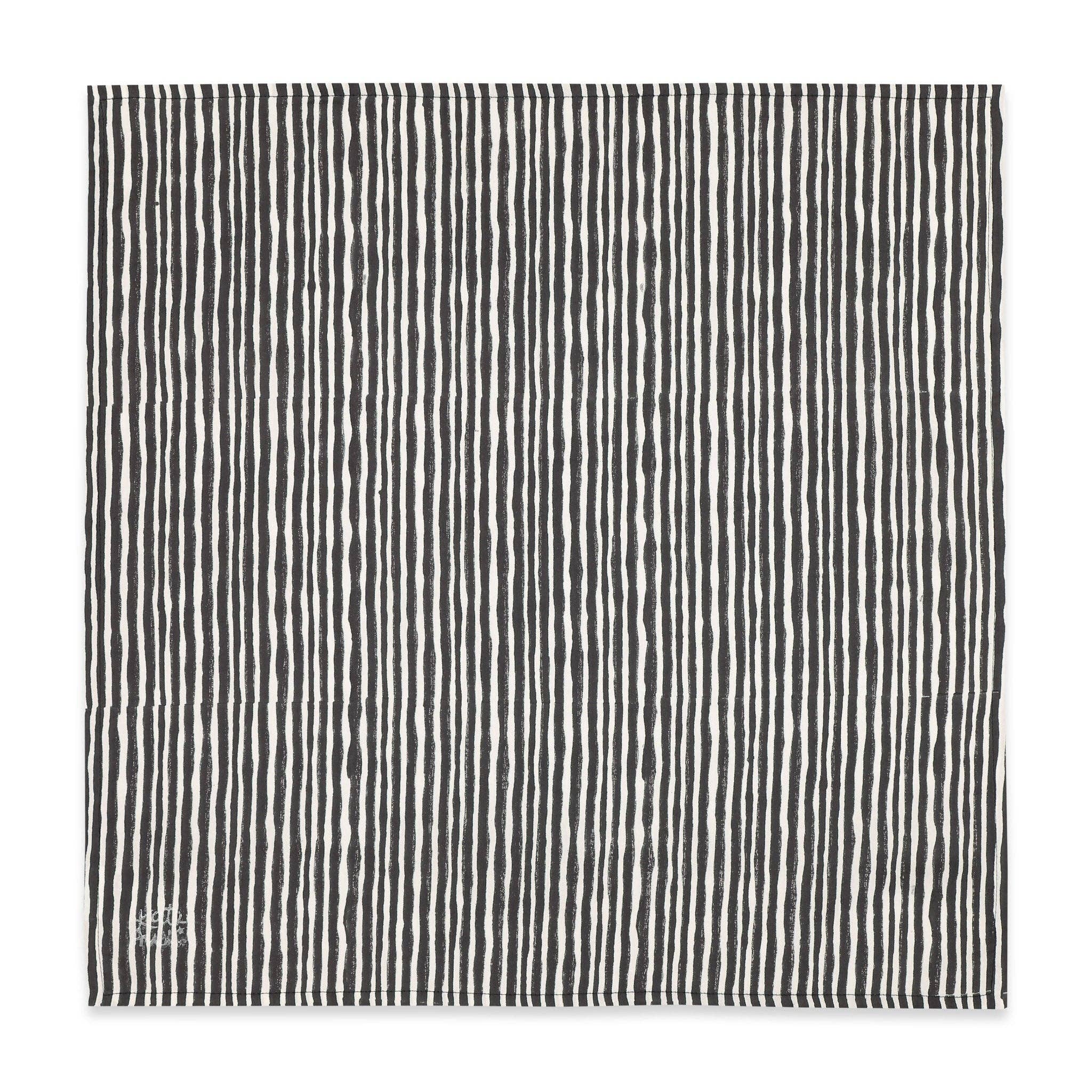 Frida Bandana in Black White Wavy Stripe kate austin designs