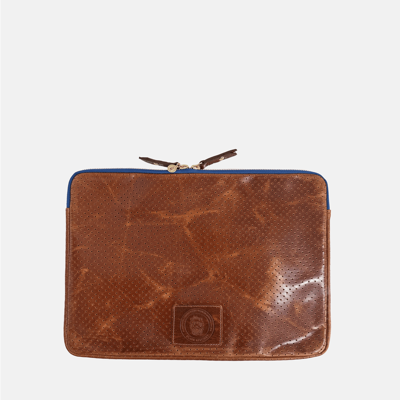 Laptop Case | Perforated Chestnut Blue Zipper Blair Ritchey