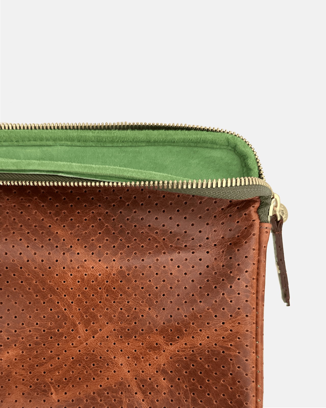 Laptop Case | Perforated Chestnut Hunter Zipper Blair Ritchey