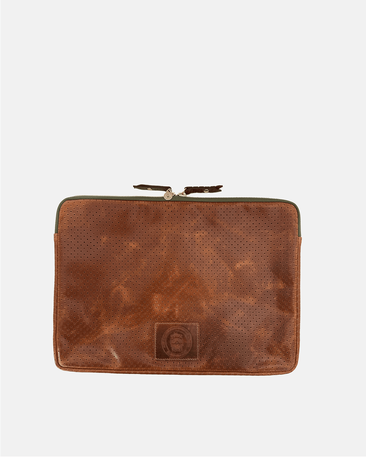 Laptop Case | Perforated Chestnut Hunter Zipper Blair Ritchey