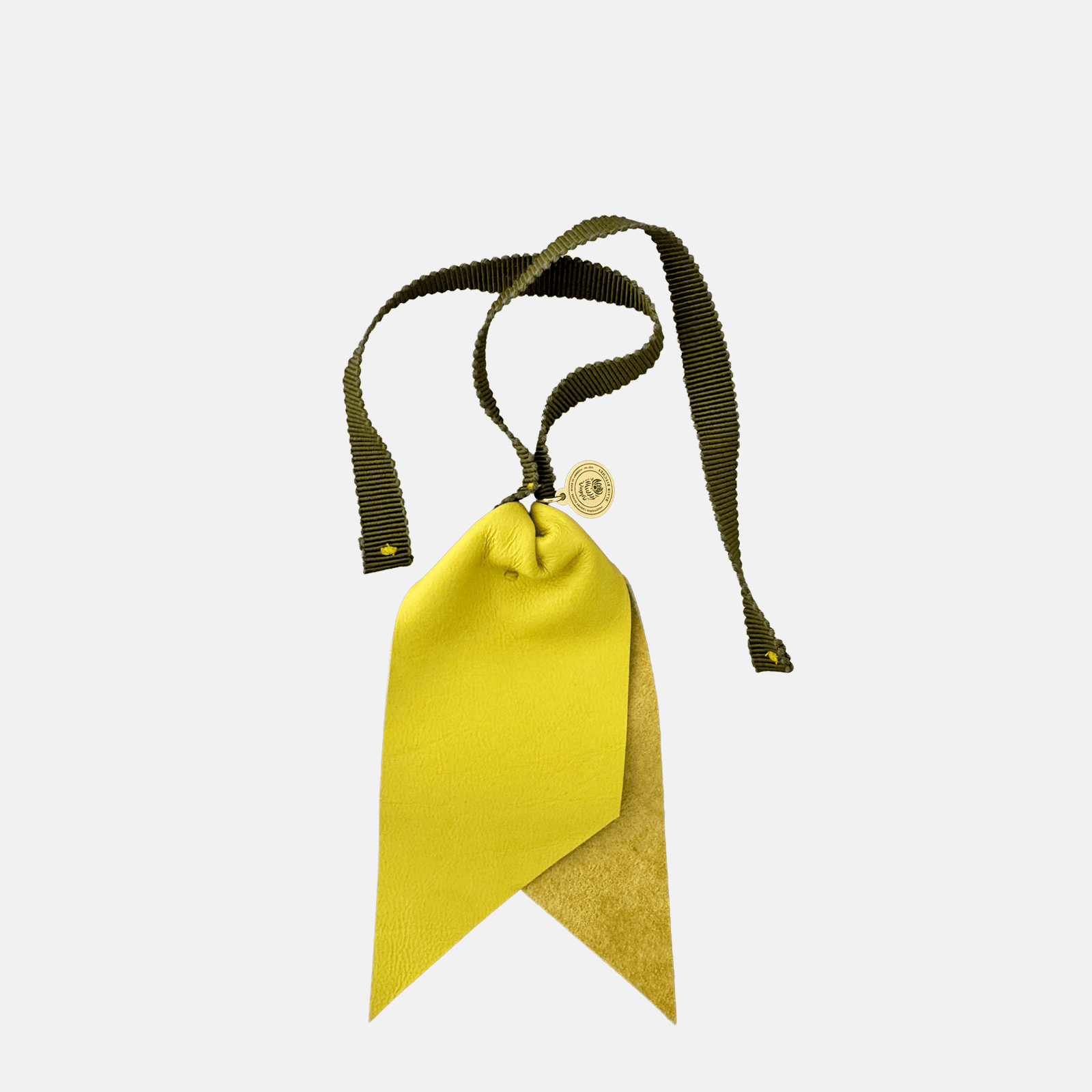 Leather French Ribbon Tie | Chartreuse / Olive Blair Ritchey