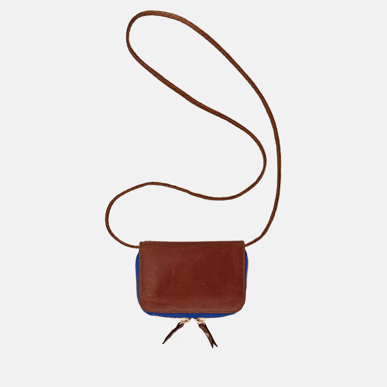 Micro Billet | Chestnut Bright Blue Zipper Blair Ritchey