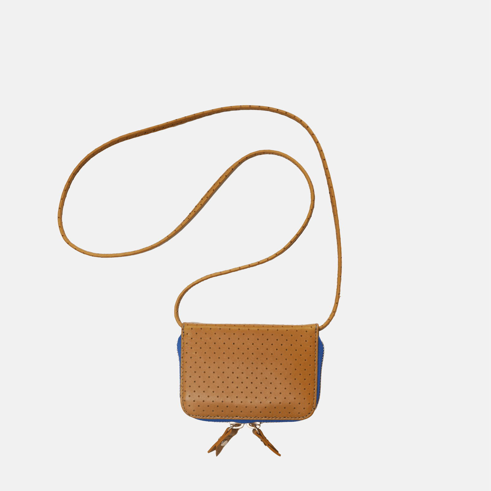 Micro Billet | Perforated Ginger Bright Blue Zipper Blair Ritchey