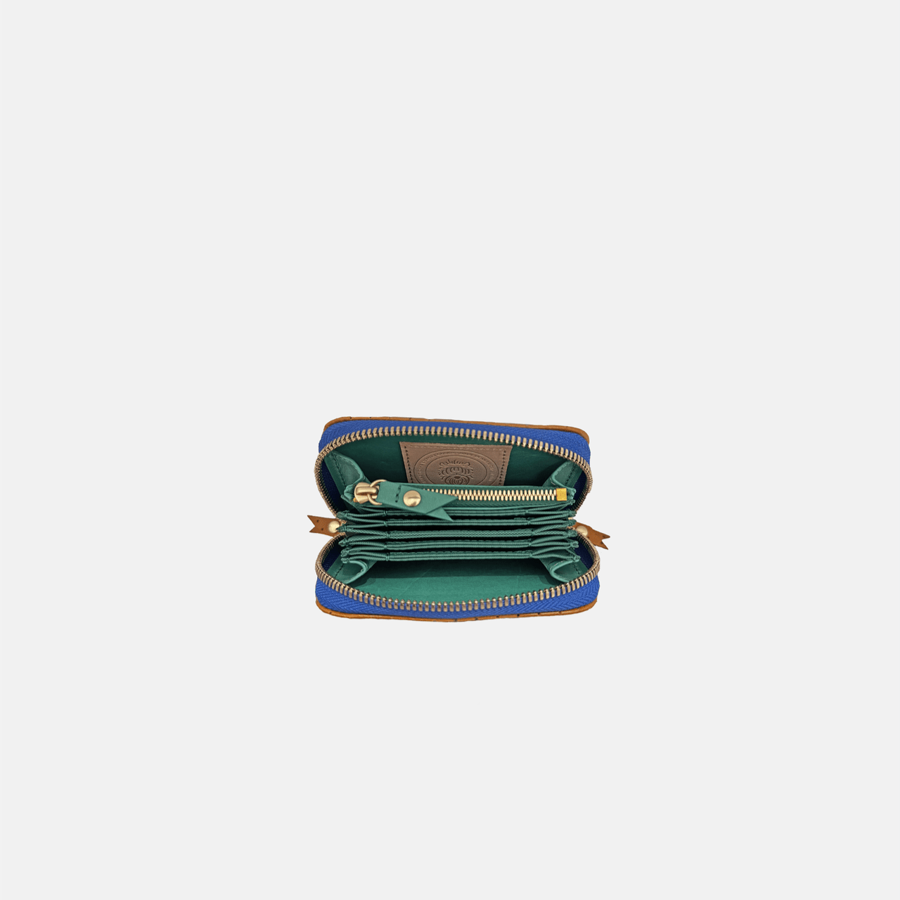 Micro Billet | Perforated Ginger Bright Blue Zipper Blair Ritchey