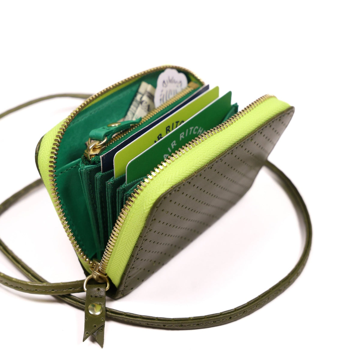 Micro Billet Perforated Loden (Chartreuse Zipper) | Blair Ritchey