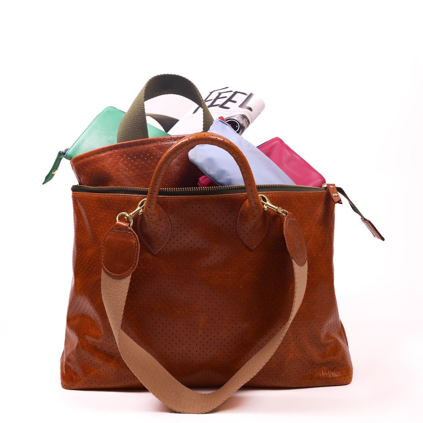 Mini Hugh | Perforated Chestnut Hunter Zipper Blair Ritchey