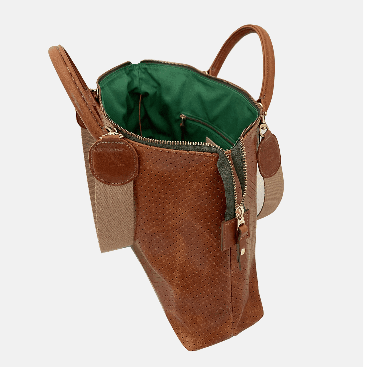 Mini Hugh | Perforated Chestnut Hunter Zipper Blair Ritchey
