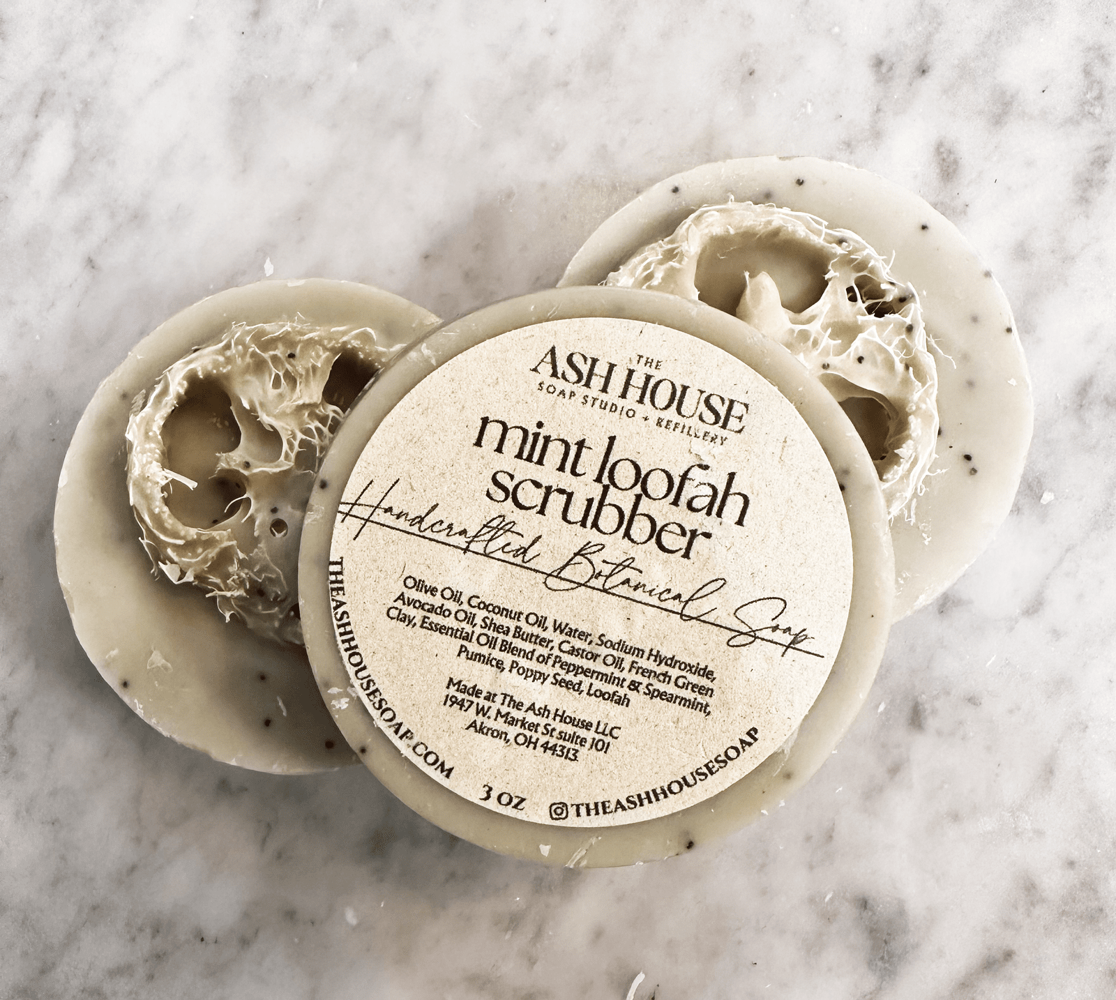 Mint Loofah Soap The Ash House Soap Studio
