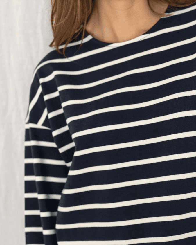 Nora | Navy Striped Breton Ivy