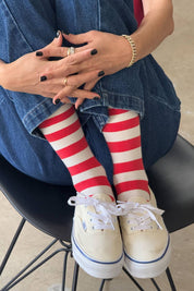 Sneaker Socks | Wide Stripe Le Bon Shoppe