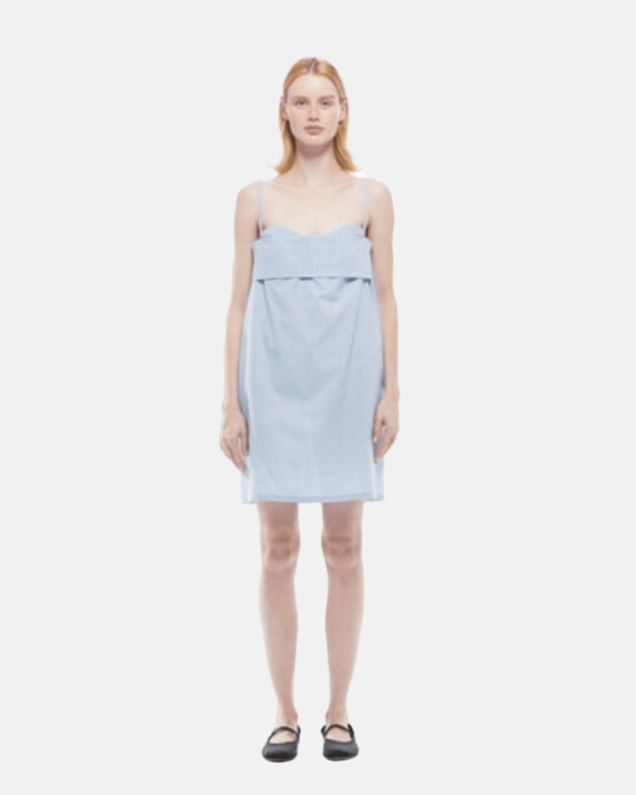 Verona Short Dress | Blue White Toit Volant