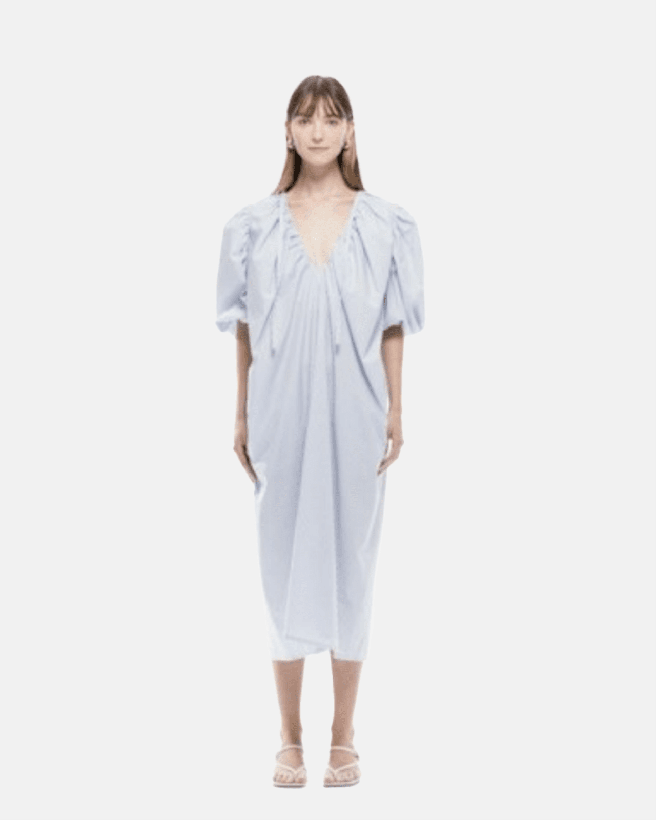 Yvonne Dress | Blue White Toit Volant